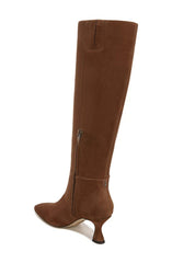 Sam Edelman Leigh 3 Toasted Coconut Pointed Toe Spooled Heel Knee High Boots