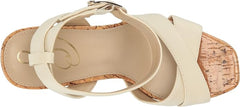 Sam Edelman Kayna Modern Ivory Ankle Strap Squared Open Toe Block Heeled Sandals