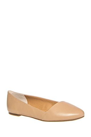 Lucky Brand Women's Arch Flat POinted Toe Studded Nude Flats