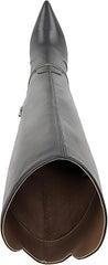 Sam Edelman Elia Iron Smoke Leather Pointed Toe Stiletto Heeled Tall Boots