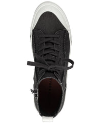 Lucky Brand Eisley Black Round Toe Lace Up High Top Sneaker Hiker Combat Boots