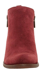 Lucky Brand Women's Basel Sugar Red Low Cut Ankle Booties