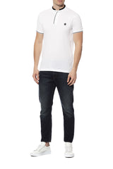 Roberto Cavalli Men's Classic Short Sleeve Polo BIANCO FST645A#21000053