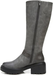 Naturalizer Adler Dark Taupe Fashion Zipper Rounded Toe Knee Riding Boots 6