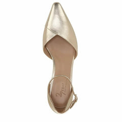 Naturalizer 27 Edit Danica Gold Leather Fashion Ankle Strap Pointed Toe Pump Shoes