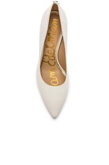 Sam Edelman Hazel Bright White Stiletto Heel Pointed Toe Slip On Fashion Pumps