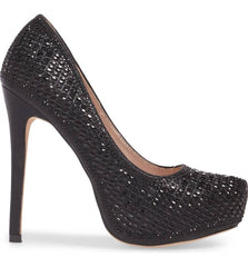 Lauren Lorraine Vanna High Platform Pump Rhinestone High Heel Prom Shoes Formal