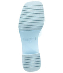 Steve Madden Harlin Blue Open Rounded Toe Slide-On Single Strap Heeled Sandal