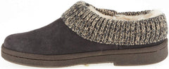 Clarks Women's Knit Scuff Leather Slipper Mules Sweater Cuff Clog (6, Grey)