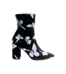 Cecelia New York EMMIE Fitted Stretch Block Heeled Bootie BUTTERFLY SUEDE