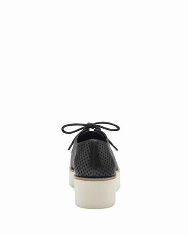 Vince Camuto Nillindie Platform Pierced Oxford Loafers Black Leather Platform