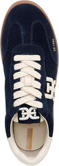 Sam Edelman Tenny Navy Suede Lace Up Rounded Toe Low Top Fashion Sneakers
