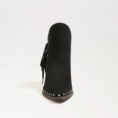 Sam Edelman Willie Pointed Toe Western Block Heel Womens Fringe Ankle Booties