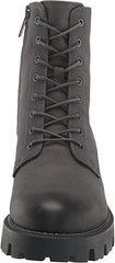 Sam Edelman Garret Moonlight Grey Leather Lace Up Platform Combat Ankle Boots