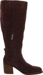 Sam Edelman Soyer Cafe Noir Wide Calf Block Heeled Knee High Western Boots