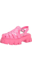 Steve Madden Echo Hot Pink Ankle Strap Chunky Platform Fisherman Sandals