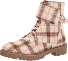 Jessica Simpson Karia Light Natural Nude Paid Lace-up Wrap Strap Combat Boots