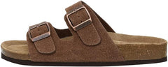 Cushionaire ladies slip on sandals adjustable buckles