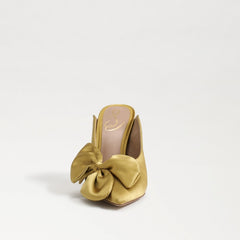 Sam Edelman Azalea Dark Pear Slip On Pointed Toe Bow Detailed Stiletto Pumps.