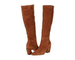 Sam Edelman Sulema Pecan Tall Pointed Toe Block Heeled Knee High Fashion Boots