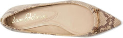Sam Edelman Nori Light Oak Multi Pointed Toe Chain Detailed Slip On Ballet Flats