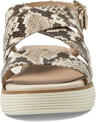 Cole Haan Originalgrand Platform Sandollar Snake Print/Ivory Wedge Heel Sandals