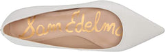 Sam Edelman Stacey White Leather Slip On Pointed Toe Ballet Flats Shoes