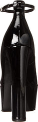 Steve Madden Skyrise Black Patent Block Heel Almond Toe Ankle Strap Fashion Pump