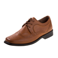 Josmo Boy's Sebastian Tan Elegant Lace Up ComfortableOxfords Shoes
