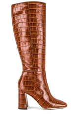 Sam Edelman Clarem Tawny Brown Block Heel Almond Toe Knee High Fashion Boots