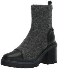 Sam Edelman Rozanna Charcoal Black Knit Fashion Pull On Ankle Boots