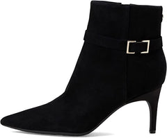 Nine West Dian9x9 Black1 Suede Pointed Toe Stiletto Heel Fashion Ankle Boots