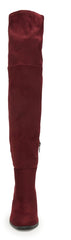 Vince Camuto TAPLEY Burgundy Stretch Suede Rounded Toe Over the Knee Dress Boot