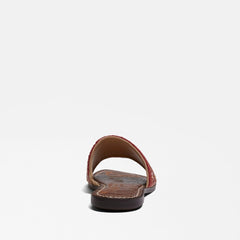 Sam Edelman Gallie Sunset Multi Slip On Rounded Open Toe Flat Slides Sandals