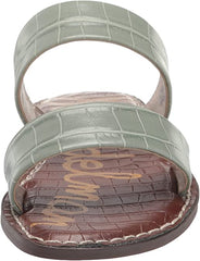 Sam Edelman Gala Dark Seaglass Green Slip On Rounded Open Toe Slide Sandal