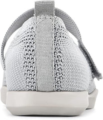 Cliffs by White Mountain Playful Lt Grey/Knit/Fab Mary Jane Style Slip On Flats