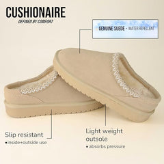 Cushionaire Keto Biscuit Fashion Slip On Comfortable Platform Slippers 7.5