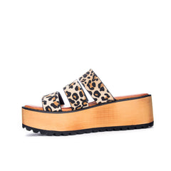 Dirty Laundry by Chinese Laundry Jolt Platform Open Toe Leopard Open Toe Wedge