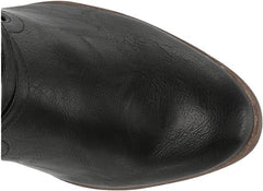 Dr. Scholl's Liberate Black Synthetic Almond Toe Stacked Heel Knee High Boots