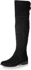 Charles David Reed Flat Black Suede Over The Knee Boots (Black, 5)