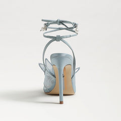 Sam Edelman Aura Robin Egg Blue Tie Up Pointed Toe Stiletto Heeled Dress Sandals