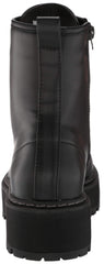 Steve Madden Bettyy Black Leather Lace Up Platform Combat Boot