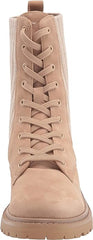 Sam Edelman Lydell Sesame Block Heel Round Toe Lace Up Combat Ankle Boots