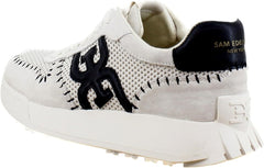 Sam Edelman Langley Ivory/Black Crochet Chunky Platform Low Top Flat Sneakers