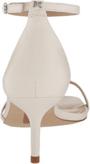 Sam Edelman Peonie Bright White Ankle Strap Open Toe Strappy Kitten Heel Sandals