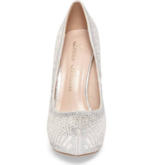 Lauren Lorraine Vanna High Platform Pump Rhinestone High Heel Prom Shoes Formal