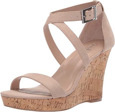 Charles by Charles David Launch Nude Cork Platform Wedge Heel Sandals