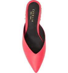 Cecelia New York Dorian Neon Pink Slip On Dress Pointed Toe Womens Sandals