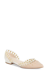 Cecelia New York Min Ballet Flats Clear Chic Pointed Shoe Bare Clear Alabaster