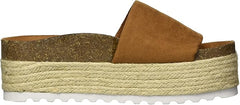 Dirty Laundry Pippa Whiskey Suede Fashion Slip On Wedge Platform Sandals 6.5